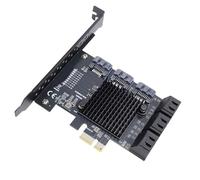 Generic Carte Adaptateur PCIE GEN3 Série ATA3.0 à 9 Ports pour Un Transfert de Données Rapide, Prise en Charge Soft, Compatible avec Les Systèmes et