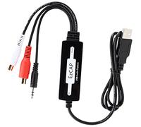 Generic Carte D'acquisition USB Compacte pour de Musique sur Bande/CD, Port de Sortie 3,5 Mm, Prise en Charge Stéréo, Compatible/Mac, Outils D'édition Faciles Inclus