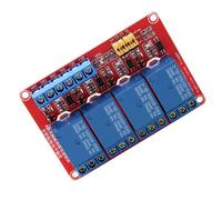 Generic Carte de Module de Relais à 4 Canaux, Type Optocoupleur, Conception Tolérante aux Pannes, Déclencheur Haut et Bas 5V 12V 24V pour L'électronique Robotique (5V)