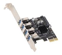 Generic Carte D'extension USB 3.0 PCIE, Module d'alimentation, Carte D'extension USB 4 Ports pour, Compatible PCI-E X1 pour Accessoires D'ordinateur de Bureau