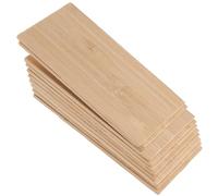Generic Carte en Bois Rectangulaire en Bambou Loisirs Créatifs, Surface Vierge Solide, 10 Pièces pour Ornements et Artisanat