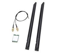 Generic Carte Réseau Bluetooth Triple Bande WiFi 6E pour, Adaptateur PC Compatible Mesh pour 10 11, Prise en Charge Double Antenne, Vitesse 160 MHz, pour Ordinateurs Portables/Ordinateurs de Bureau
