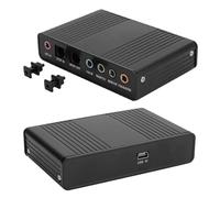Generic Carte Son Externe Adaptateur USB de Haute Qualité pour Enregistrement Karaoké, Compatible avec PC/Ordinateur Portable 21x89x69mm Alliage D'Aluminium Noir 1pc
