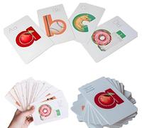 Generic Cartes flash alphabétiques - Cartes flash mnémoniques intégrées avec 26 cartes de vocabulaire ABC