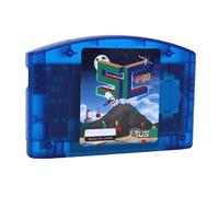 Generic Cartouche de Jeu Open Source N64 avec Carte de Lecture Rapide pour les Jeux Rétro HD, Sauvegarde Automatique pour les Fans Nostalgiques (bleu transparent)