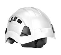 Generic Casque de Protection Industriel de sécurité, équipement de Spéléologie Durable pour l'escalade, Orange/Blanc/Rouge, Convient à 54-60 Cm, 1 Pièce pour Les Amateurs D'aventure (White)