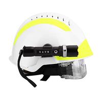 Generic Casque de Sauvetage de Pompier avec Lunettes et Lampe Frontale, Casque de Protection Professionnel pour Les Services d'urgence, Matière Plastique PC Durable