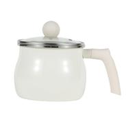 Generic Casserole à Soupe pour La Cuisson Émail Polyvalent pour Cuisinières à Ustensiles de Cuisine Fournitures de Cuisine pour Pique-nique Cuisine Maison, Blanc