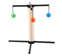 Generic Cat Scratching Post, Sisal Scratch Posts avec 4 Balles Stable Framework Cat Game Toy Scratcher Scratch pour Les Chatons ou Les Petits Chats, 15,7x2.8inch