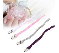 Generic Ceinture de Mamelon, Corde en Tissu Humanisé Designs Chain de Clamp/Holder de Mamelon, Respectueuse de l'environnement pour les Bouteilles de bébé Gums Teys Toy bébé (Type 1)