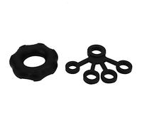 Generic Ceinture de Résistance pour Entraînement des Doigts, Extenseur de Main, Améliore la Force de Préhension, Anneau Noir en Forme D'engrenage pour la Récupération des Blessures (BLACK)