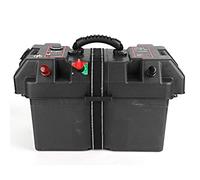 Generic Centrale électrique en Plastique Durable pour Batterie de Pêche à la Traîne avec Compteur de Batterie intégré pour Les Applications de Tableau Arrière, Convient aux Batteries des Groupes 24