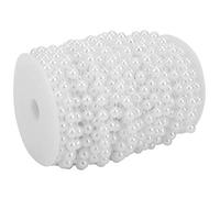 Generic Chaîne de Perles de 10 Mm, Longueur de 20 M, pour Accessoires Vestimentaires, Parfaite pour Les Projets de Bricolage et Les Festivités, en ABS Solide (White)