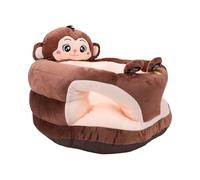 Generic Chaise de bébé en Peluche Mignonne, Dessin animé, Apprendre à S'asseoir, canapé de Soutien pour la Maison, Matériau Confortable adapté aux Bébés (singe brun)