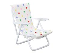 Generic Chaise de Plage Miniature Pliante et Légère, pour Maison de Poupée, Bain de Soleil, Décoration pour Enfants, Salle de Jeux de Rêve, 4.8cm (Type de Point coloré)