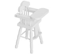 Generic Chaise Haute Miniature pour Accessoires de Maison de Poupée 1/12, Chaise en Bois Durable, écologique et Sûre pour Les Enfants, Parfaite pour en Maison de Poupée