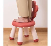 Generic Chaises Ergonomiques en Plastique pour Enfants, Design Floral, Chaises d'activité Légères et Portables, Adaptées aux Enfants Assis pour , pour Les Salles de Jeux Intérieures (Fraise)