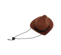 Generic Chapeau de Cowboy Amusant pour Chien, Déguisement de qualité Supérieure pour Chats ou Petits Chiens, Taille Réglable, Tissu en Polyester Doux, 1 Pièce (Brown)