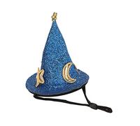 Generic Chapeau de Hamster Réglable Motif Lune et étoile pour Petits Animaux, Matériau de qualité Supérieure pour Décorer Les Tortues, Les Geckos, Les Mini Cadeaux pour Animaux de Compagnie (Blue)