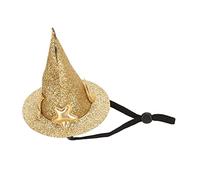 Generic Chapeau de Hamster Réglable Motif Lune et étoile pour Petits Animaux, Matériau de qualité Supérieure pour Décorer Les Tortues, Les Geckos, Les Mini Cadeaux pour Animaux de Compagnie (Gold)