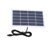Generic Chargeur de Panneau Solaire en Silicium Polycristallin 2 W, Port Universel de Type C pour éclairage Extérieur, Panneau Solaire Résistant aux Intempéries pour les Configurations de à Distance