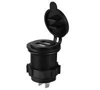Generic Chargeur de Voiture Double USB avec Conception étanche pour Une Charge Rapide, adapté aux Voitures de Plage et aux Bateaux Noir