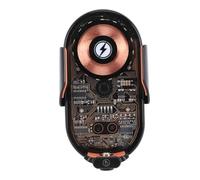 Generic Chargeur de Voiture Magnétique sans Fil à Serrage Automatique Support de Téléphone à Charge Rapide pour Grille D'aération Installation Facile pour PC Verre ABS Noir