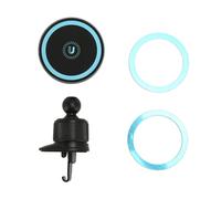 Generic Chargeur de Voiture sans Fil, Support de Téléphone Magnétique ABS, Support de Ventilation de Voiture, Charge Rapide 15 W, Forte Force Magnétique, pour la Conduite des Navetteurs et Une