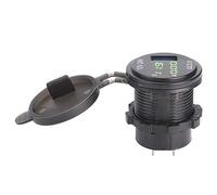 Generic Chargeur de Voiture USB 3.0 à Charge Rapide avec Voltmètre LED pour Un Chargement Sûr des Appareils dans Les Véhicules - Ajustement Universel (Green)