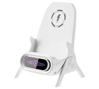 Generic Chargeur sans fil pour tous les téléphones mobiles, forte force d'attache, support de téléphone à tête d'aspiration universelle, charge rapide - Blanc