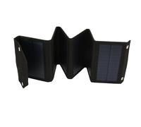 Generic Chargeur Solaire Pliable, Beau Chargeur de Panneau Solaire Pliable en Polysilicium et Tissu Oxford 5V 4A, étanche, pour la Randonnée (BLACK)