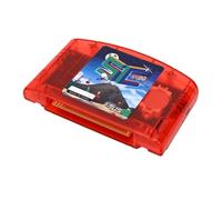 Generic Chariot Flash de Jeu pour Jeux N64, Sauvegarde Automatique, Cartouche Open Source, émulateur Super64 pour Joueurs ABS (Rouge transparent)