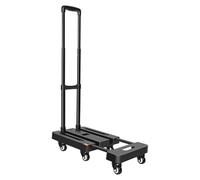 Generic Chariot Utilitaire Pliable avec Construction Robuste et Roues élargies pour Déplacer Les Bagages, Courses, Noir