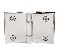 Generic Charnière de Salle de Bain en Acier Inoxydable Charnière Plate Double Face élégante pour Porte en Verre trempé 110x70mm 1 unité