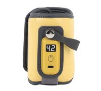 Generic Chauffage de Bouteille, Rejeter le Réglage de Maison Réglable à 5 Laits d'écran LCD à 5 écrans (YELLOW)