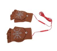 Generic Chauffants USB d'hiver, Mitaines Chaudes et Confortables, Réchauffement des Mains pour Le Bureau et la Maison, 1 Paire (Brown)