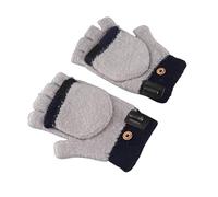 Generic Chauffants USB, Matériau tricoté de qualité Supérieure, Chauffage Double Face pour Ski, Randonnée, Cyclisme, 1 Paire (Bleu grisâtre)