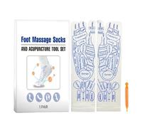 Generic Chaussettes de réflexologie - Chaussettes de réflexologie confortables avec outil de massage, chaussettes de réflexologie avec point de déclenchement, chaussettes réflexologiques pour homme et