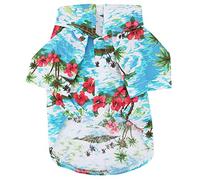 Generic Chemise pour Animaux, Une Chemise de Style Hawaïen de Vêtements pour Animaux de Compagnie de Vêtements à la Mode pour Un Chien de Chien avec Un Costume d'animal en Automne Portant Un Chat (M)