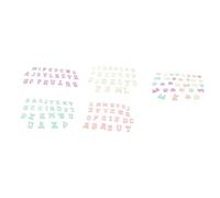 Generic Chenille Ensemble de Patchs Adhésifs Mignons pour Réparation et Décoration de Vêtements, 26 Patchs Alphabet avec Cœurs, Nœuds, Fleurs, étoiles, pour Chapeaux, Sacs, Vestes (Type 1)