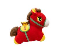 Generic Cheval Peluche Mascotte Année Du Cheval Jouet Animal En Peluche Collection Souvenir Bénédiction Original Confort Douillet Adapté pour Bureau Fête Du P, 30cm