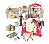 Generic Cheval Playset Jouet Grange Jouet Réaliste Ensemble Jouet pour Garçons Filles