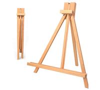 Generic Chevalet de Table en Hêtre, Support Robuste pour Affichage de Photos de Bureau, Fournitures D'art pour Exposition de Fenêtre, Support Arrière de 15,7", Hauteur de Réglage de 28,7"