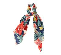 Generic Cheveux Satin Élastique Foulard Femme Motif Fleuri Paisley Nœud Séparable Ruban Accessoire pour Bureau Rencontre, B