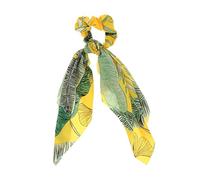 Generic Cheveux Satin Élastique Foulard Femme Motif Fleuri Paisley Nœud Séparable Ruban Accessoire pour Bureau Rencontre, C