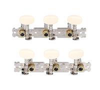 Generic Chevilles D'accordage de Guitare Nickelées, Accordeurs de Têtes de Machine pour Guitares Classiques Folk Acoustiques, y Compris Vis et Joints, Parfaits pour les Guitaristes