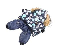 Generic Chien Manteau d'hiver, Petit Chien de à Capuche Chaude épaissie en Un Morceau Animal de Compagnie de Veste de Veste Chiot Manteaux de pour Moyens pour Les Petits Moyens (M)