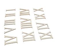 Generic Chiffres Romains en Bois Faits à la Main, 12 Pièces, Tailles Assorties pour des Conceptions D'horloge Créatives, Couleur Naturelle 7CM