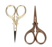 Generic Ciseaux de Sourcils, 2pcs Ciseaux en Acier Inoxydable en Forme de Grue Vintage de Maquillage de beauté de Broderie Universels Small Cisseurs Beautai