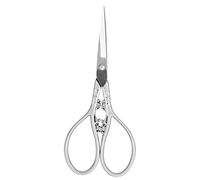 Generic Ciseaux de Tailleur en Acier Inoxydable pour la Couture et l'artisanat - Lame Haute, Poignée Ergonomique, Design Européen (Fleur d'argent)